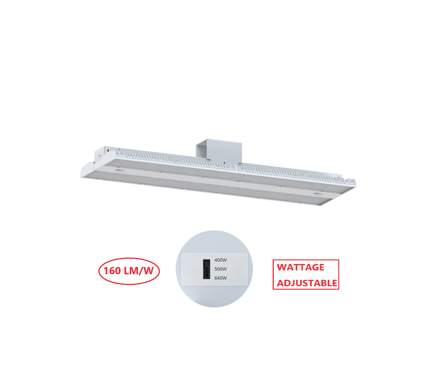 HBW640W LED LINEAR HIGH BAY LIGHT WITH WATTAGE ADJUSTABLE