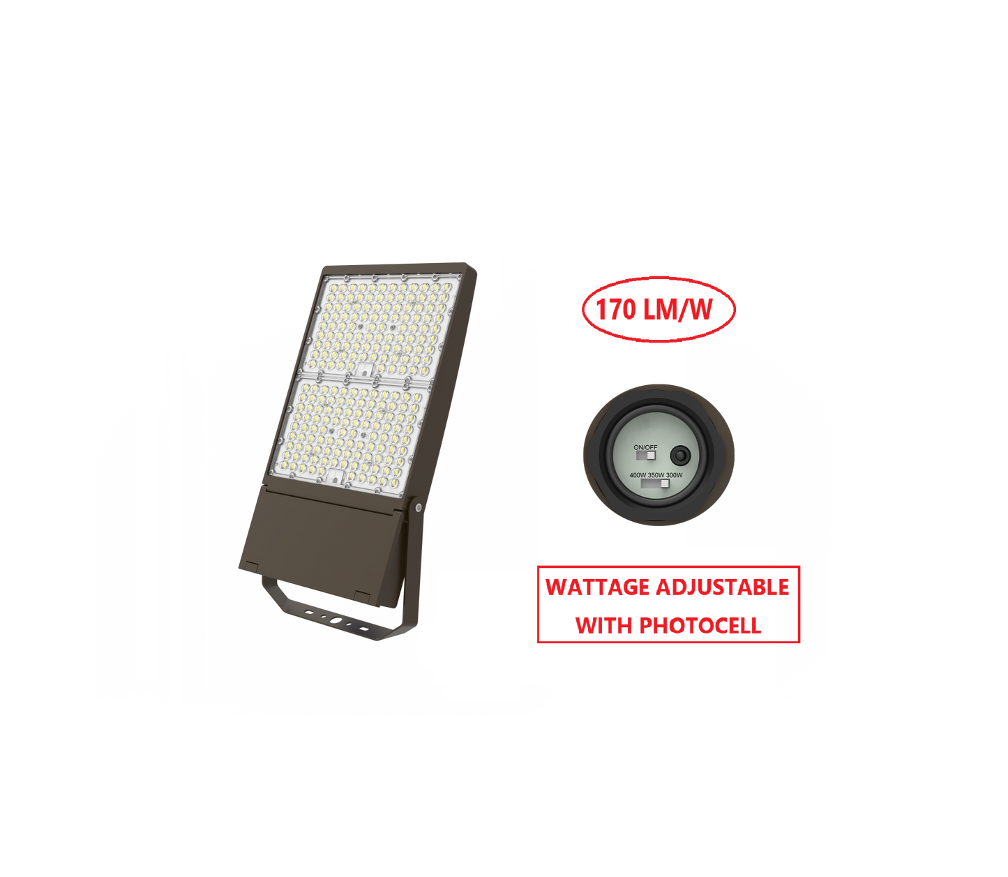 FLZ400W LED FLOOD LIGHT WITH WATTAGE ADJUSTABLE
