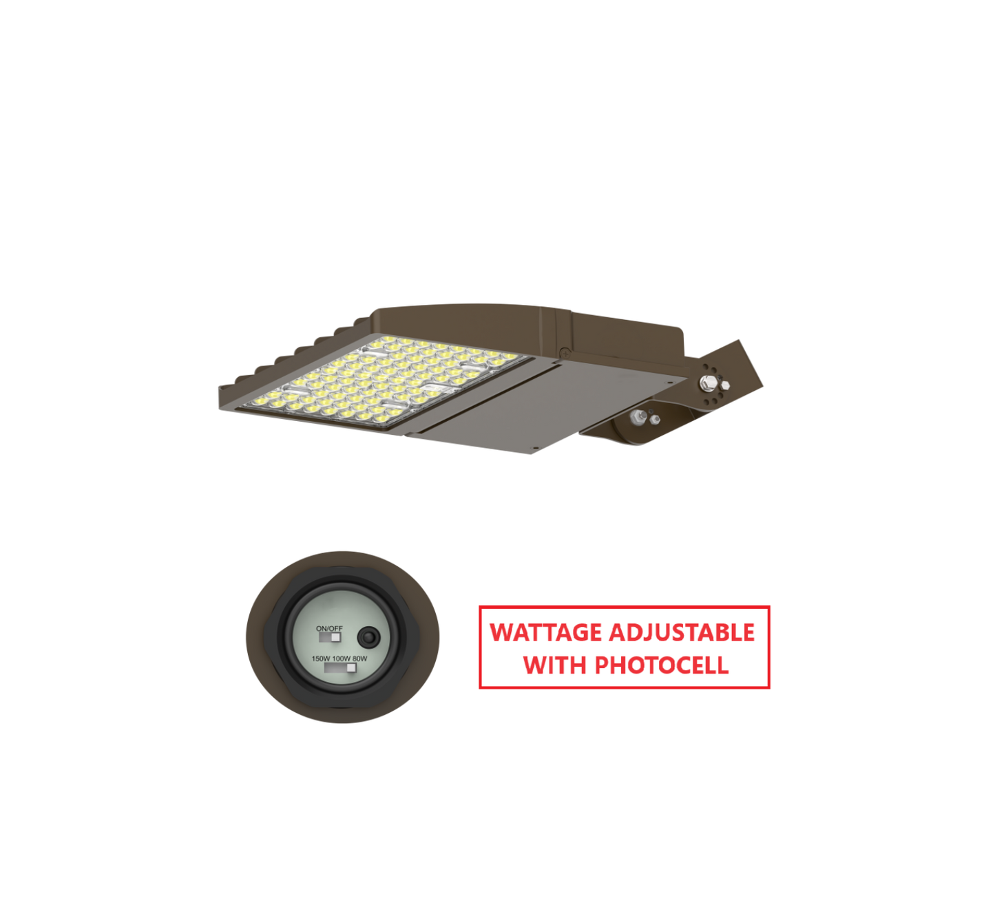 FLZA150W LED FLOOD LIGHT WITH WATTAGE ADJUSTABLE