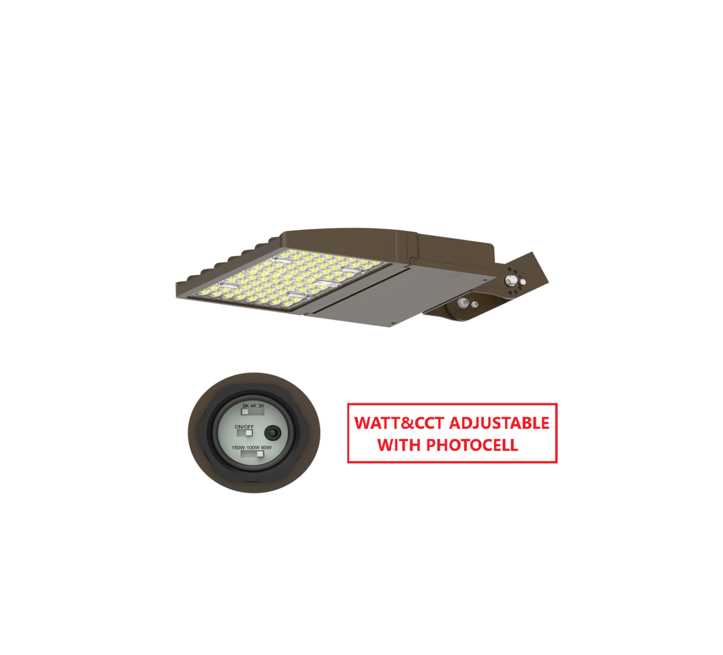 FLZA150W LED FLOOD LIGHT WITH CCT&WATTAGE ADJUSTABLE
