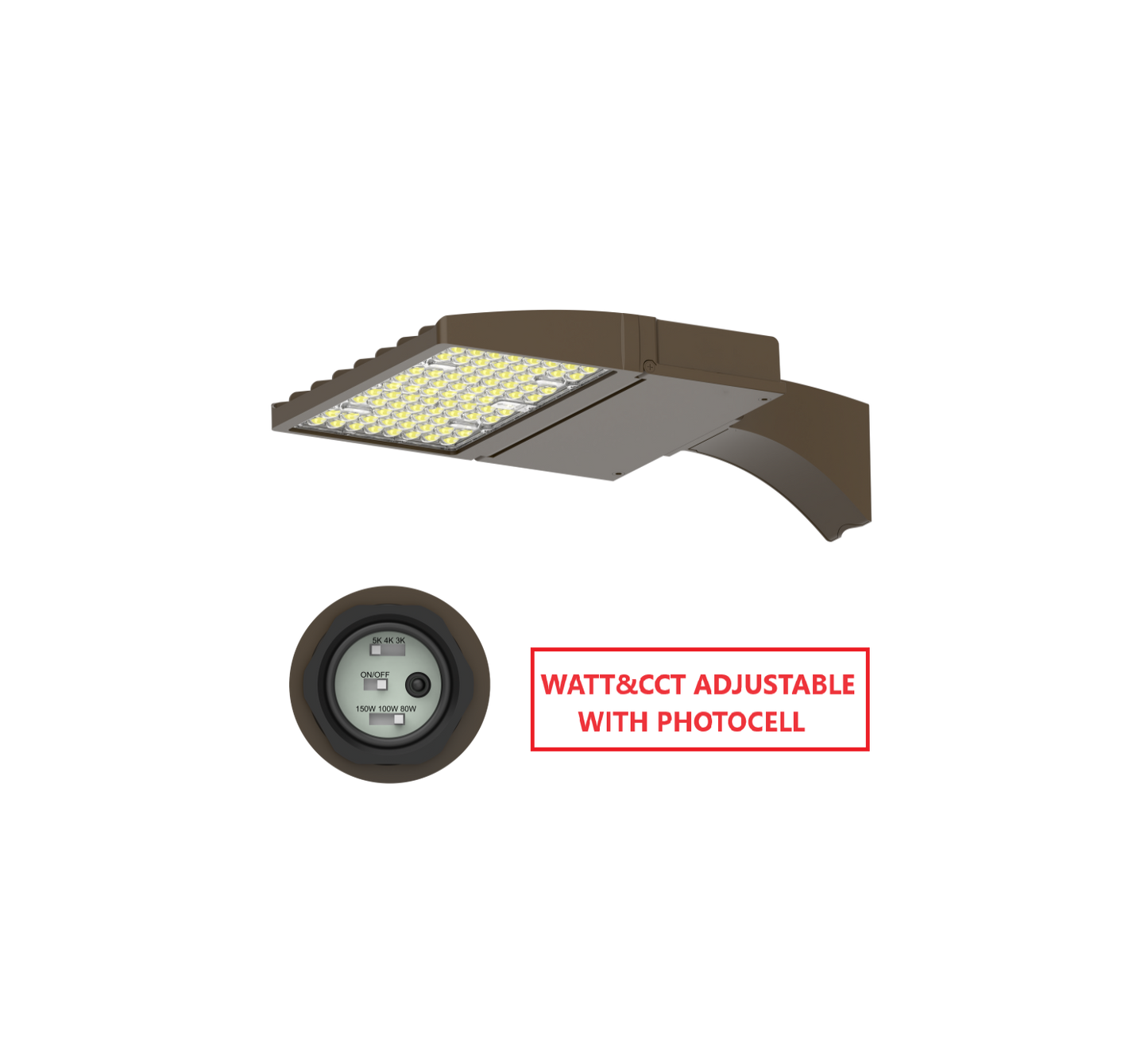 FLZA150W LED FLOOD LIGHT WITH CCT&WATTAGE ADJUSTABLE
