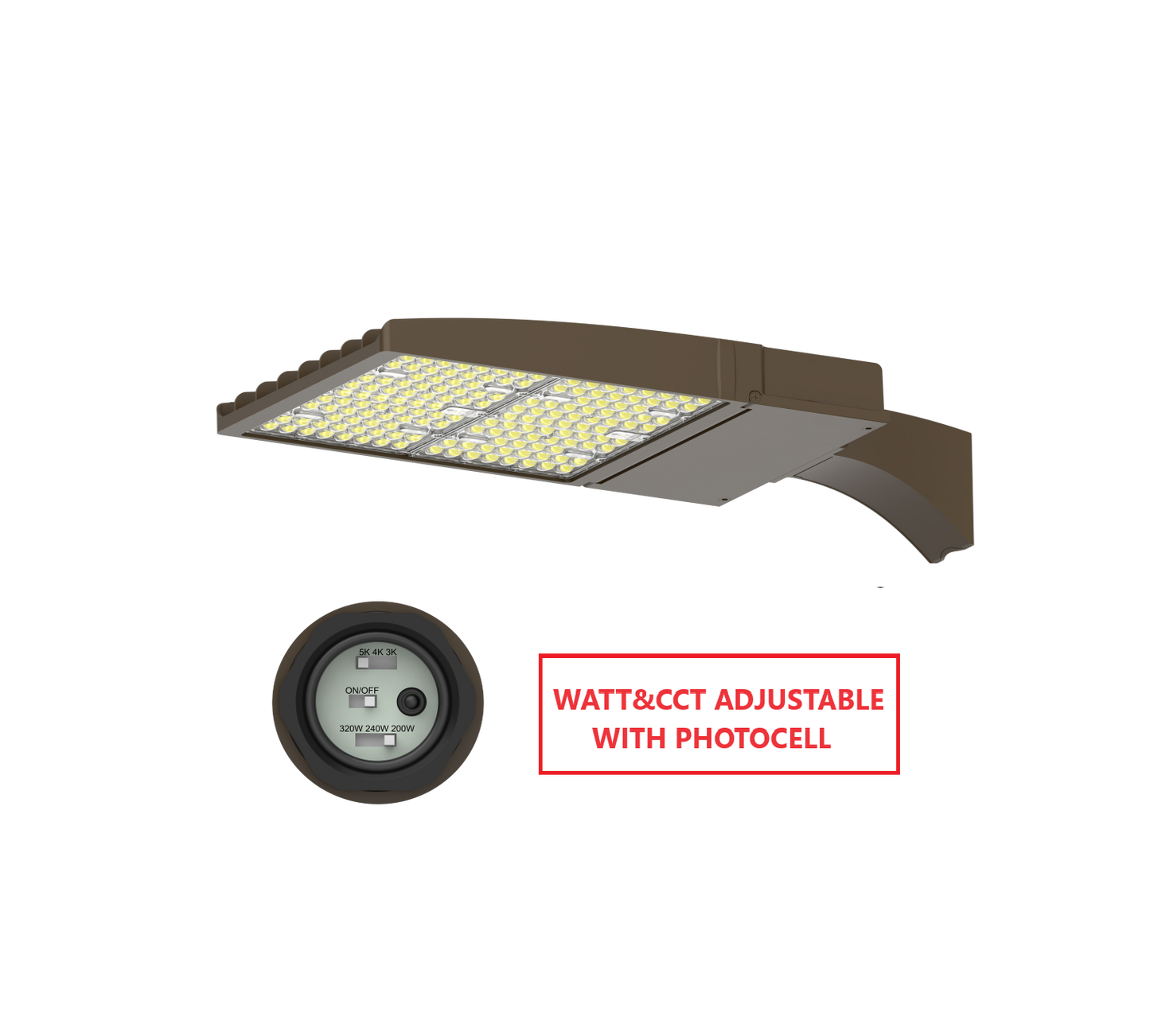 FLZA320W LED FLOOD LIGHT WITH CCT&WATTAGE ADJUSTABLE