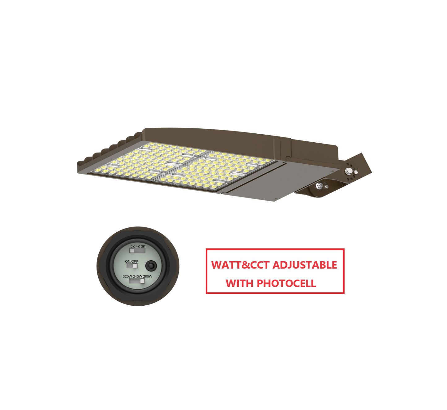 FLZA320W LED FLOOD LIGHT WITH CCT&WATTAGE ADJUSTABLE