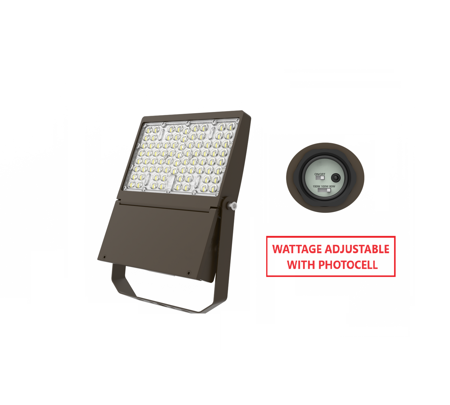 FLZA150W LED FLOOD LIGHT WITH WATTAGE ADJUSTABLE