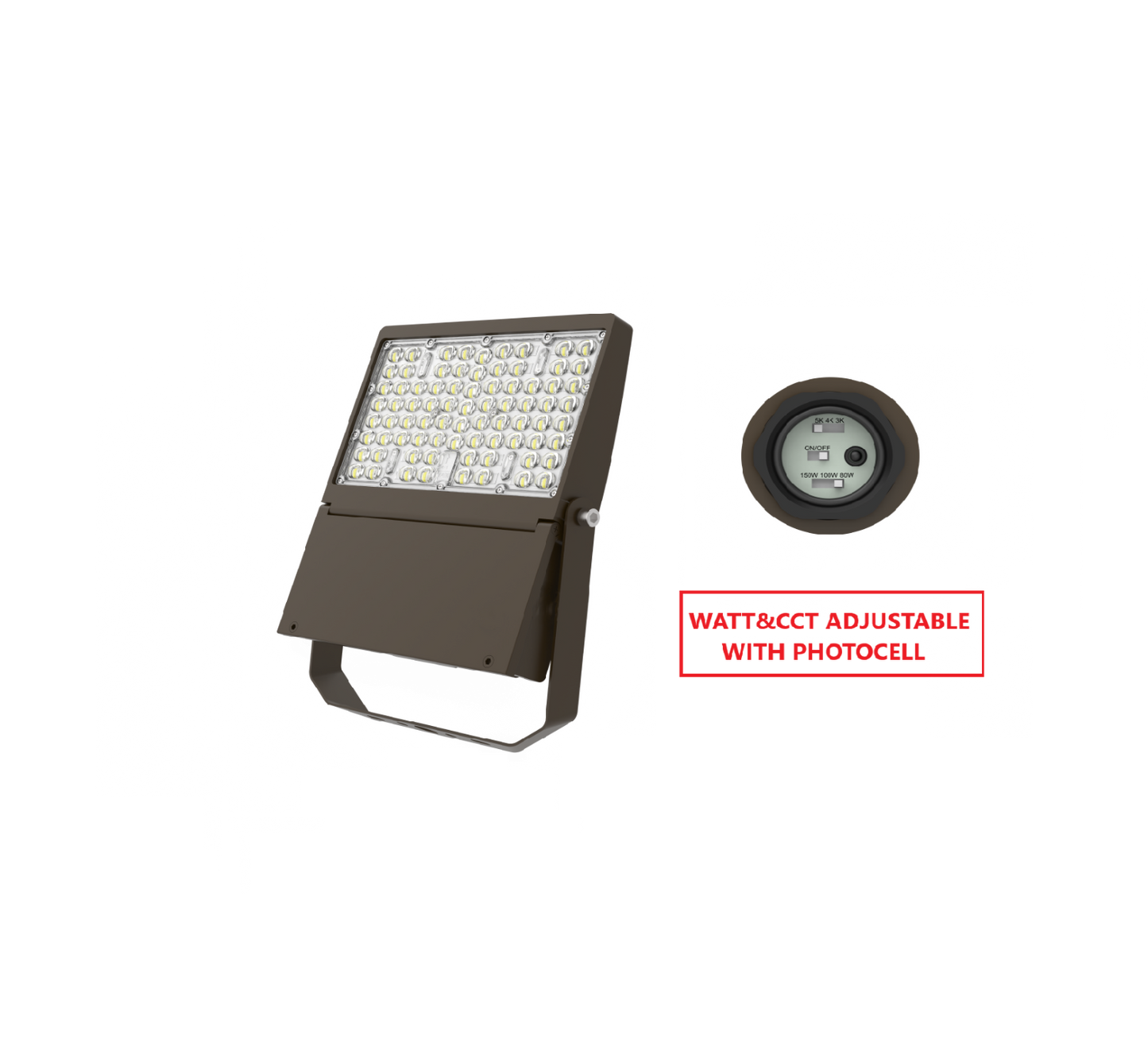 FLZA150W LED FLOOD LIGHT WITH CCT&WATTAGE ADJUSTABLE