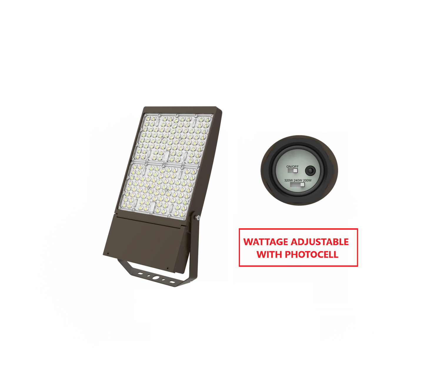 FLZA320W LED FLOOD LIGHT WITH WATTAGE ADJUSTABLE