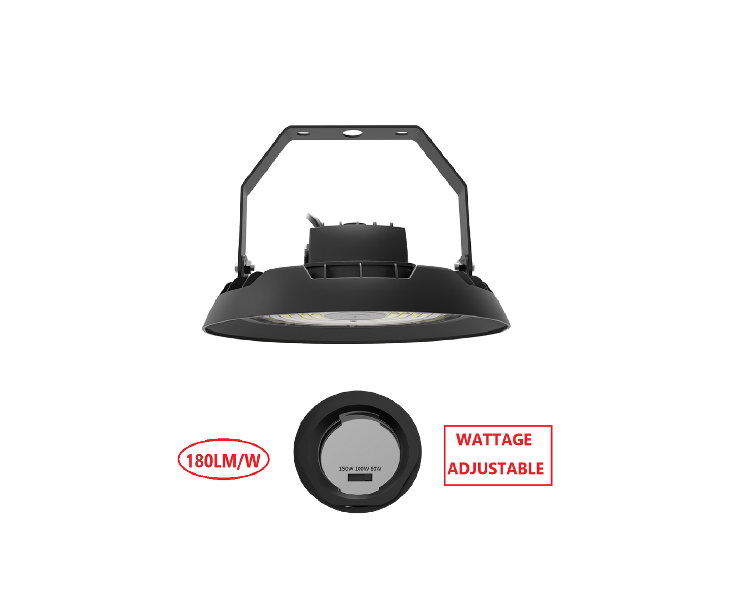 HBT150W LED UFO HIGH BAY LIGHT WITH WATTAGE ADJUSTABLE