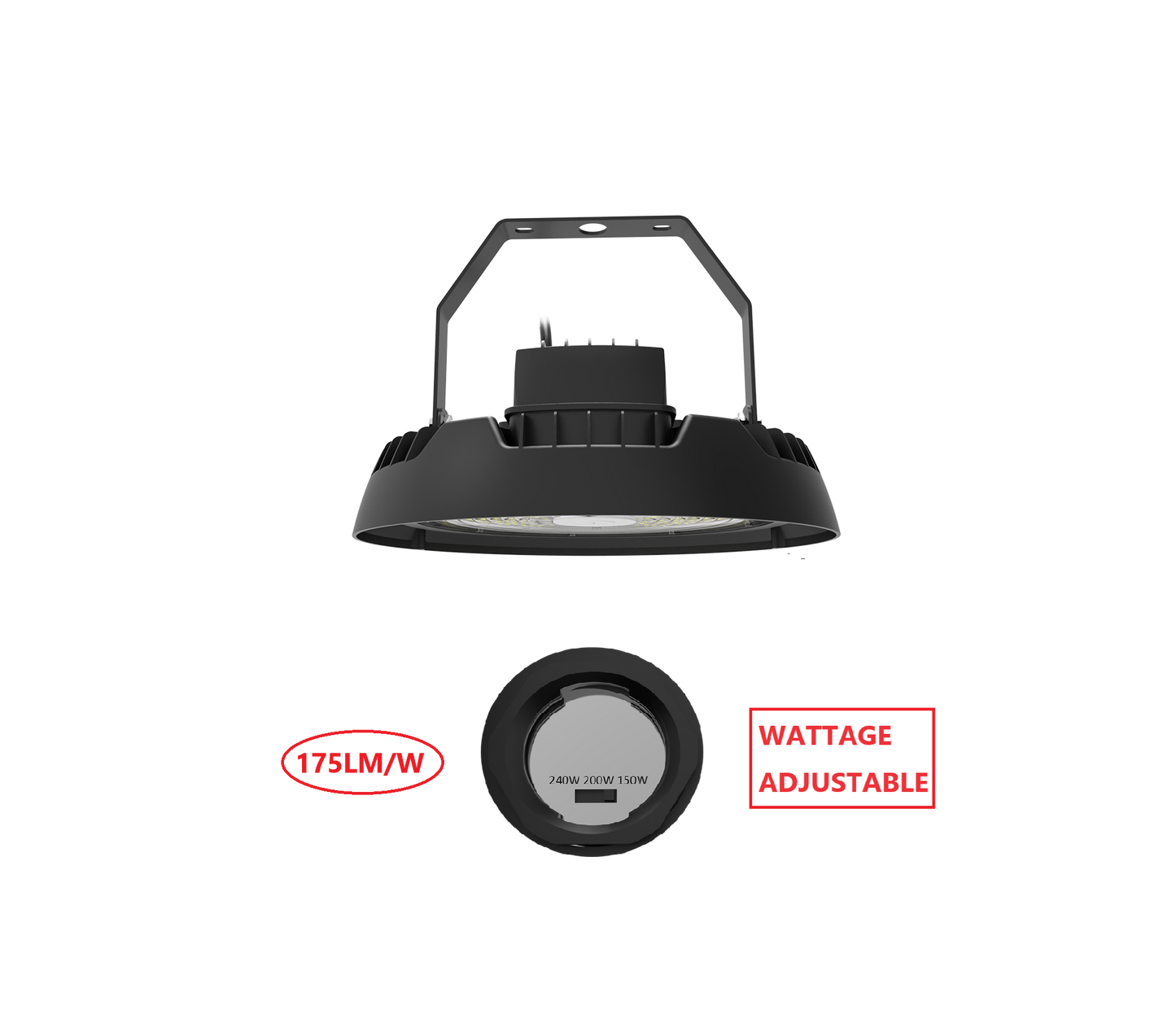 HBT240W LED UFO HIGH BAY LIGHT WITH WATTAGE ADJUSTABLE