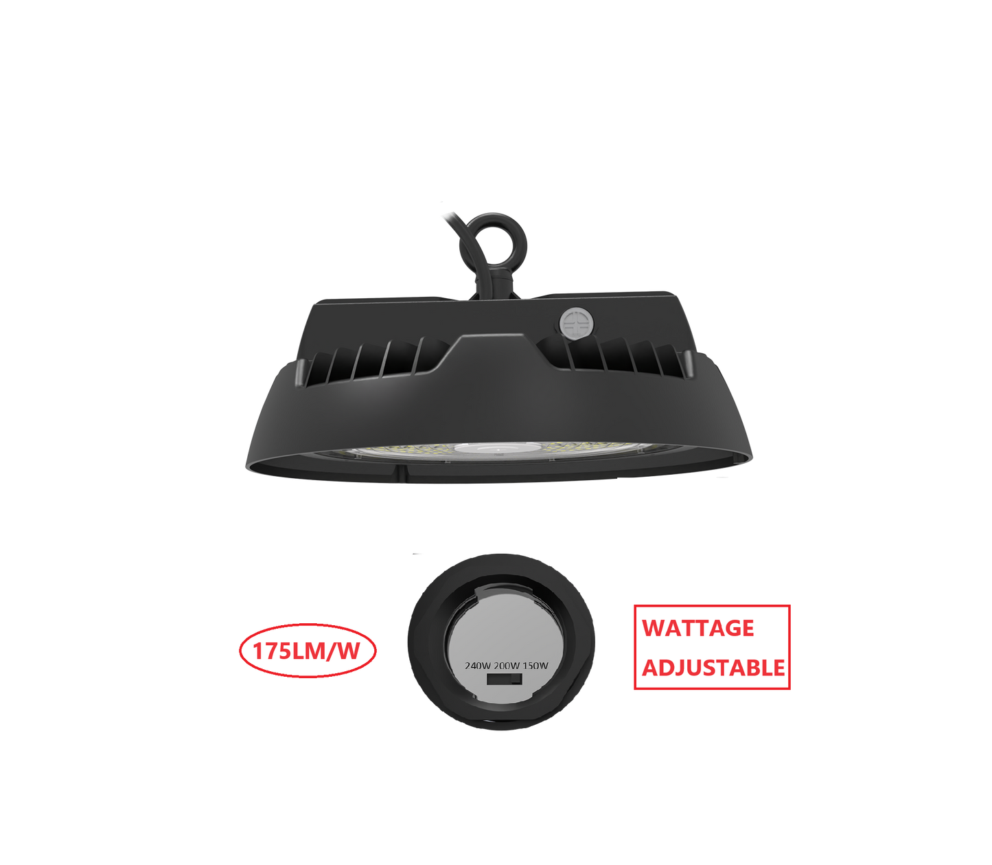 HBT240W LED UFO HIGH BAY LIGHT WITH WATTAGE ADJUSTABLE