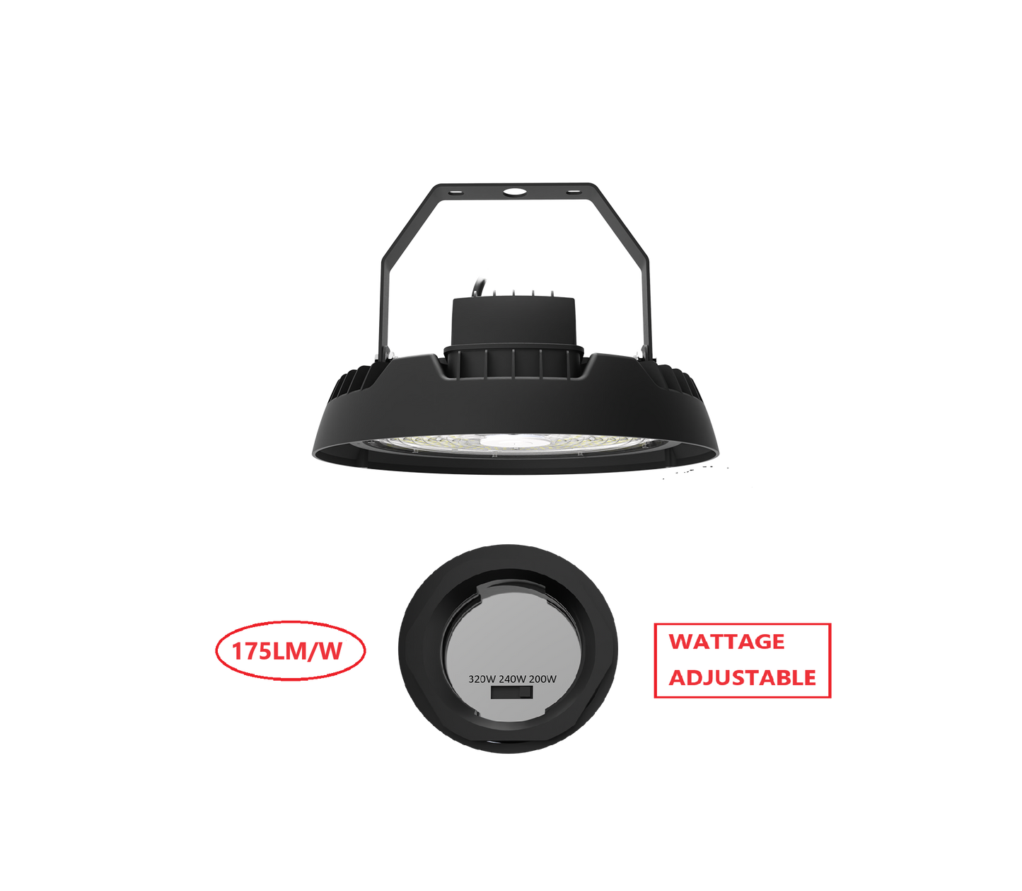 HBT320W LED UFO HIGH BAY LIGHT WITH WATTAGE ADJUSTABLE