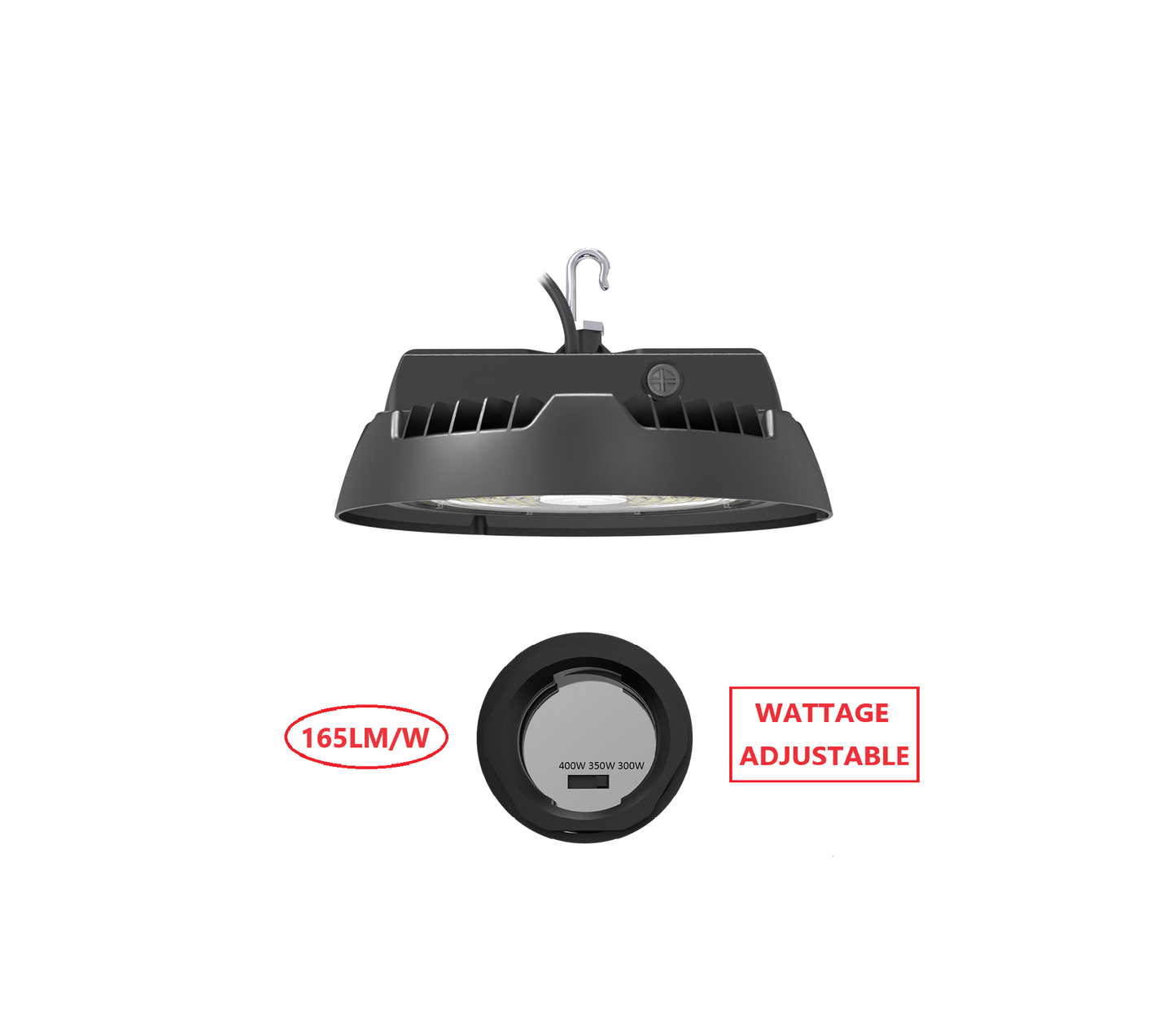 HBT400W LED UFO HIGH BAY LIGHT WITH WATTAGE ADJUSTABLE