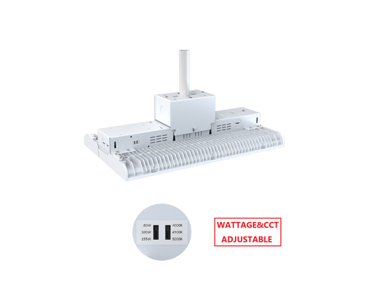 HBW 155W LED LINEAR HIGH BAY LIGHT WITH CCT&WATTAGE ADJUSTABLE