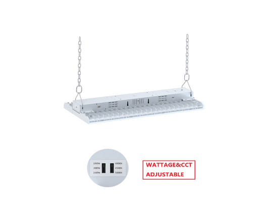 HBW 240W LED LINEAR HIGH BAY LIGHT WITH CCT&WATTAGE ADJUSTABLE