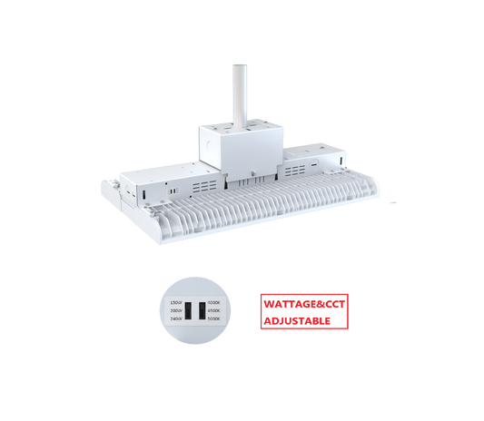 HBW 240W LED LINEAR HIGH BAY LIGHT WITH  CCT&WATTAGE ADJUSTABLE