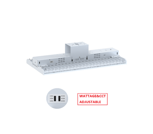 HBW 320W LED LINEAR HIGH BAY LIGHT WITH CCT&WATTAGE ADJUSTABLE