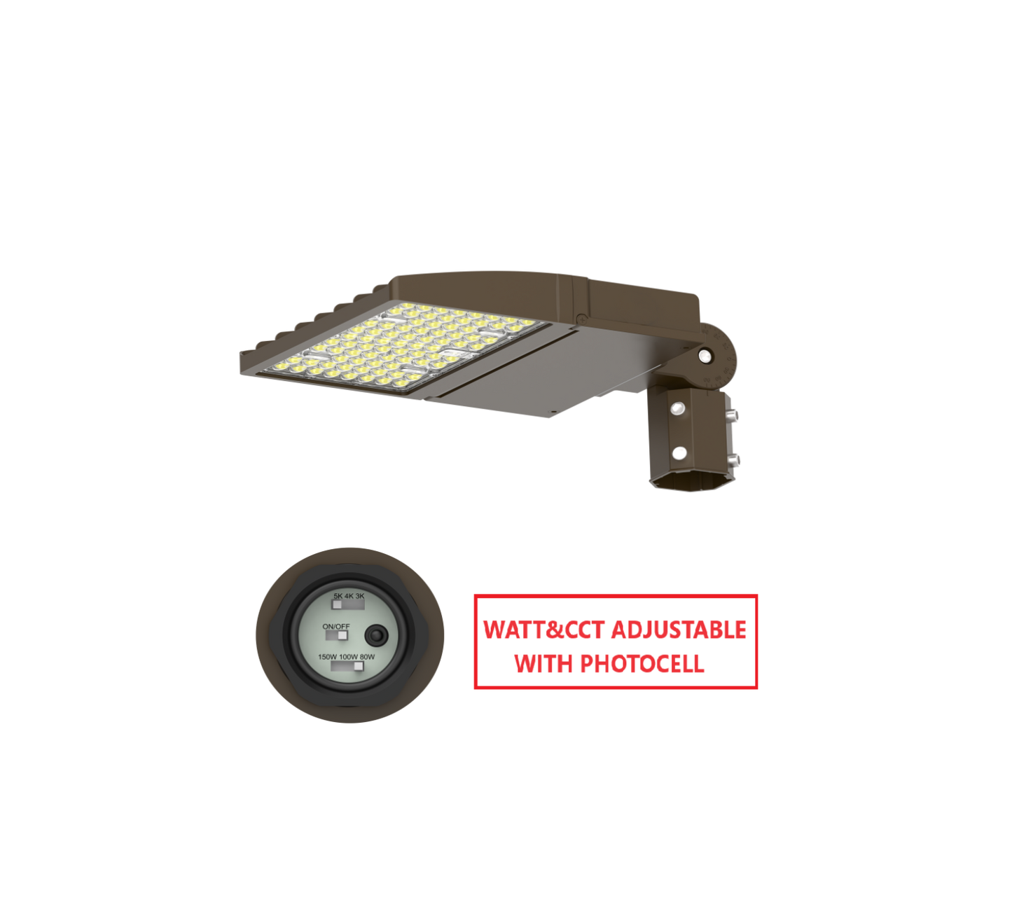 FLZA150W LED FLOOD LIGHT WITH CCT&WATTAGE ADJUSTABLE