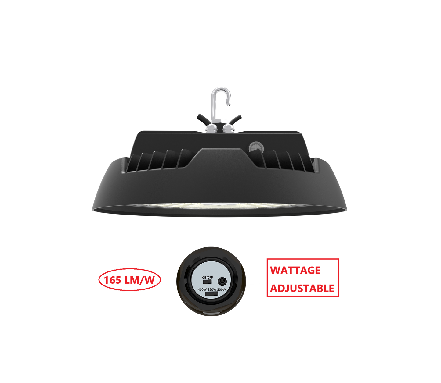 HBT400W LED UFO HIGH  BAY LIGHT WITH WATTAGE ADJUSTABLE