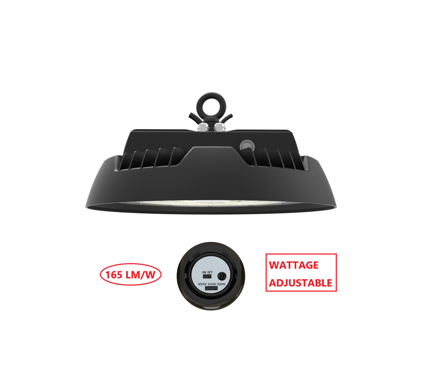 HBT400W LED UFO HIGH  BAY LIGHT WITH WATTAGE ADJUSTABLE