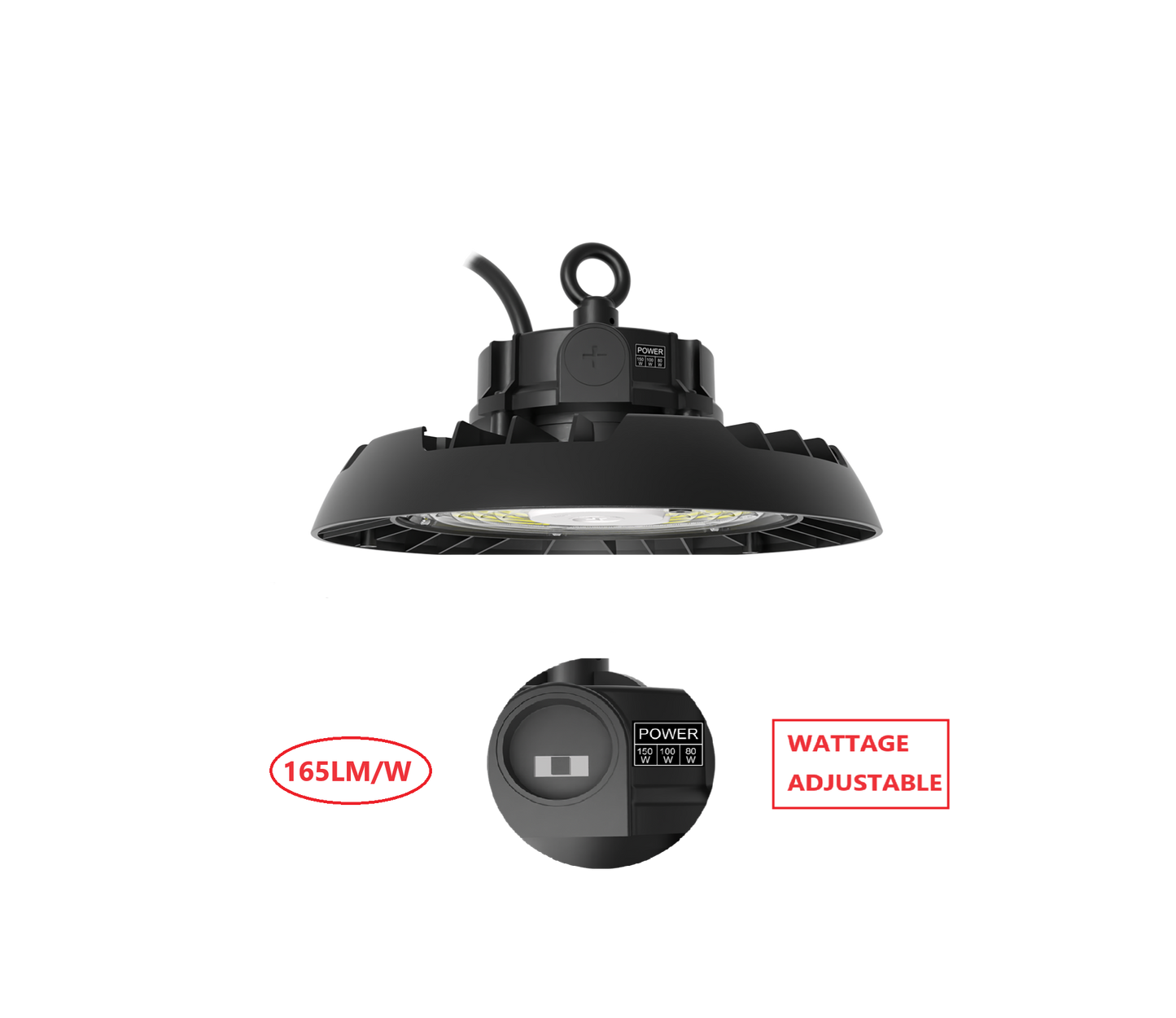 HBV150W LED UFO HIGH  BAY LIGHT WITH WATTAGE ADJUSTABLE