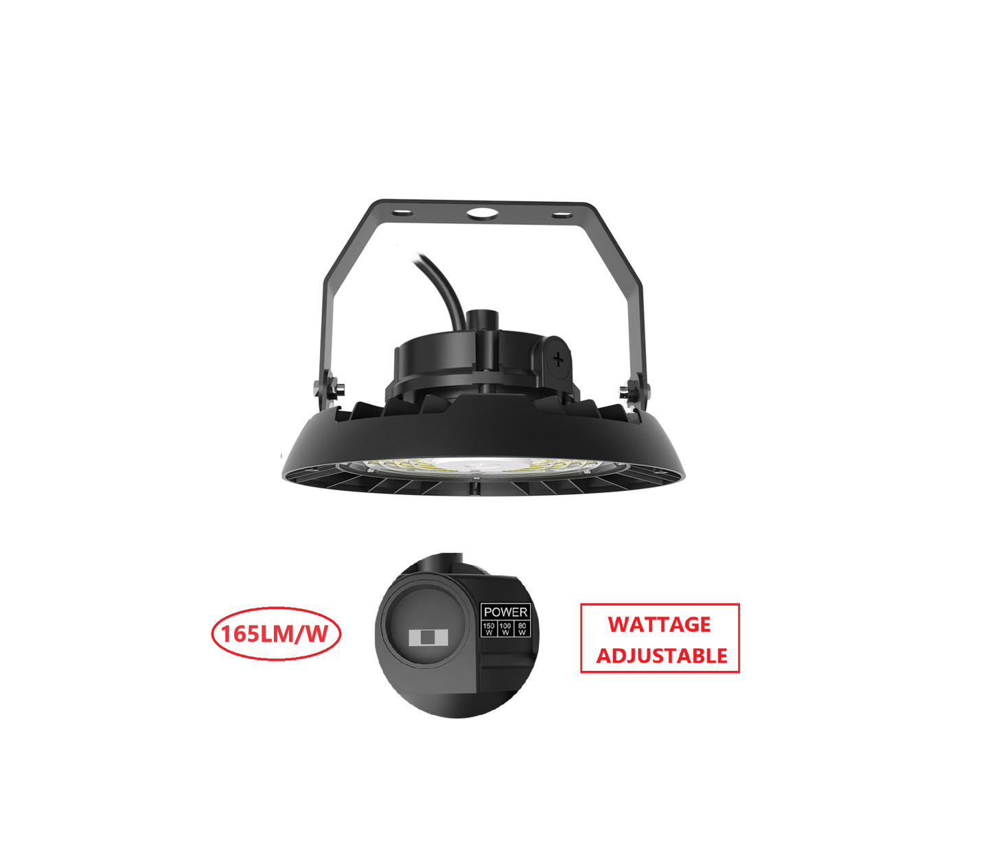 HBV150W LED UFO HIGH  BAY LIGHT WITH WATTAGE ADJUSTABLE