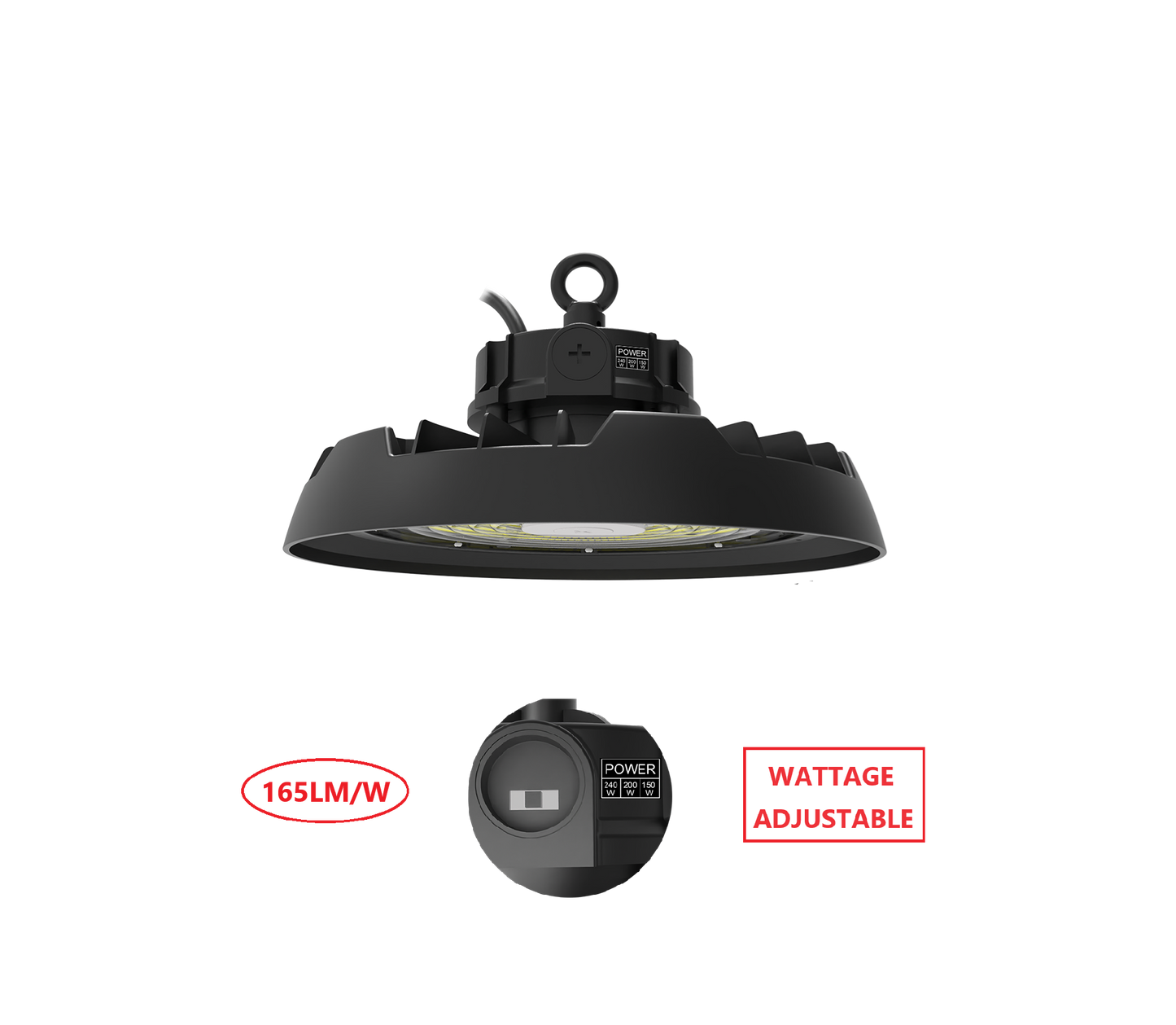 HBV240W LED UFO HIGH  BAY LIGHT WITH WATTAGE ADJUSTABLE