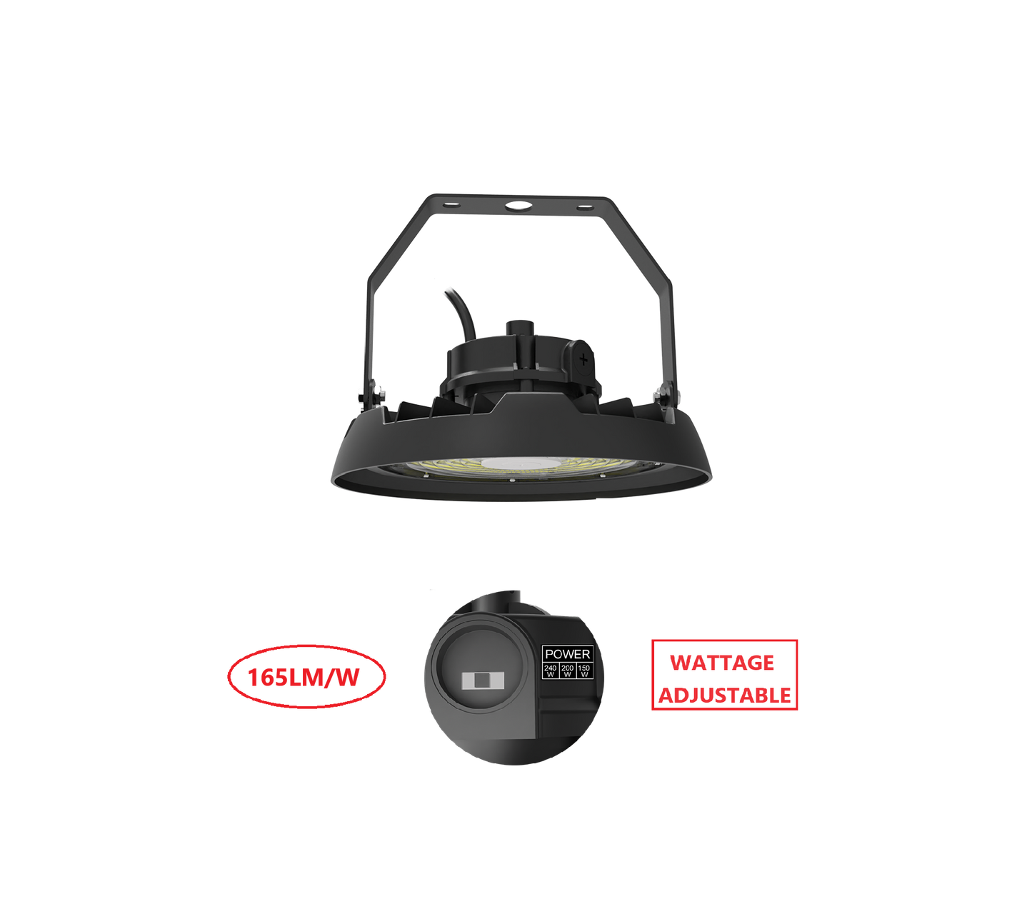 HBV240W LED UFO HIGH  BAY LIGHT WITH WATTAGE ADJUSTABLE